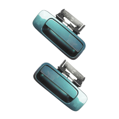 Rear Pair Set Outside Door Handle For 00-04 Toyota Avalon 6S7 Aspen Green Pearl