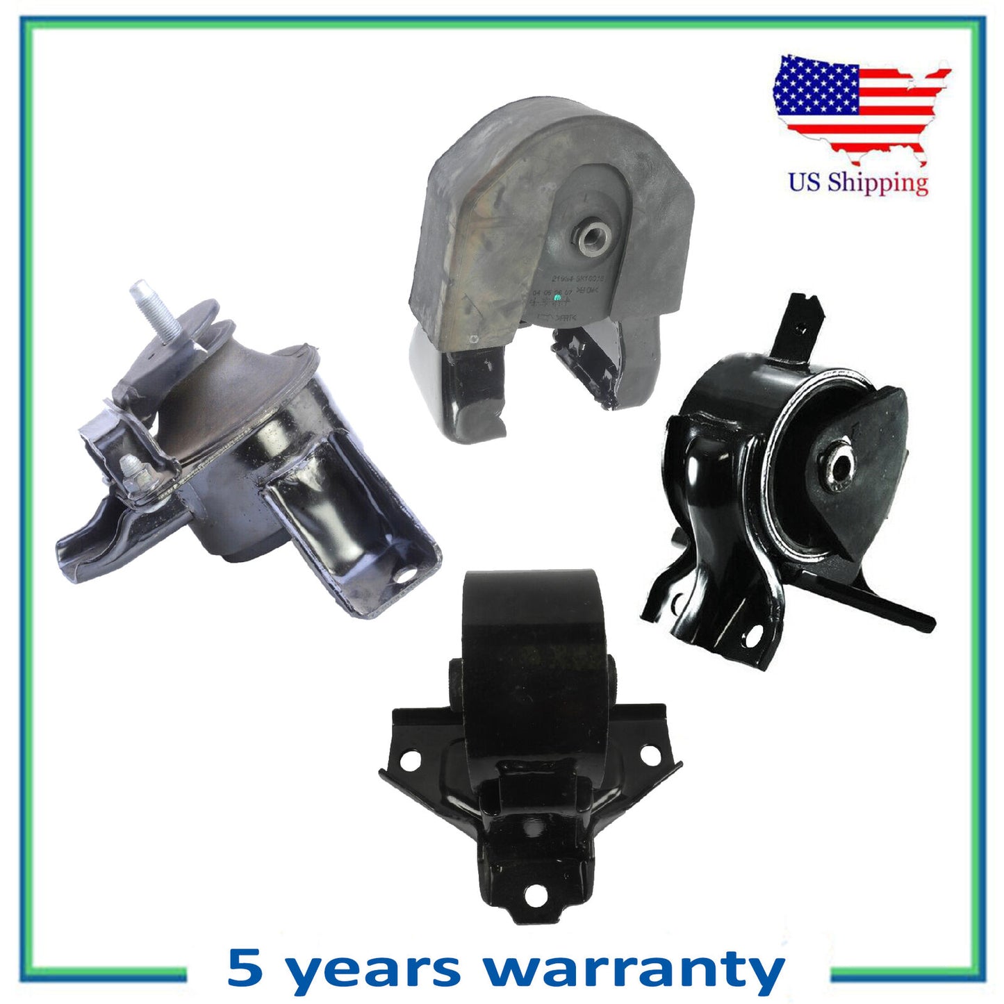 Per 06-08 Hyundai Sonata 2.4L Set 4PCS.Engine Motore & Trasmissione Montante