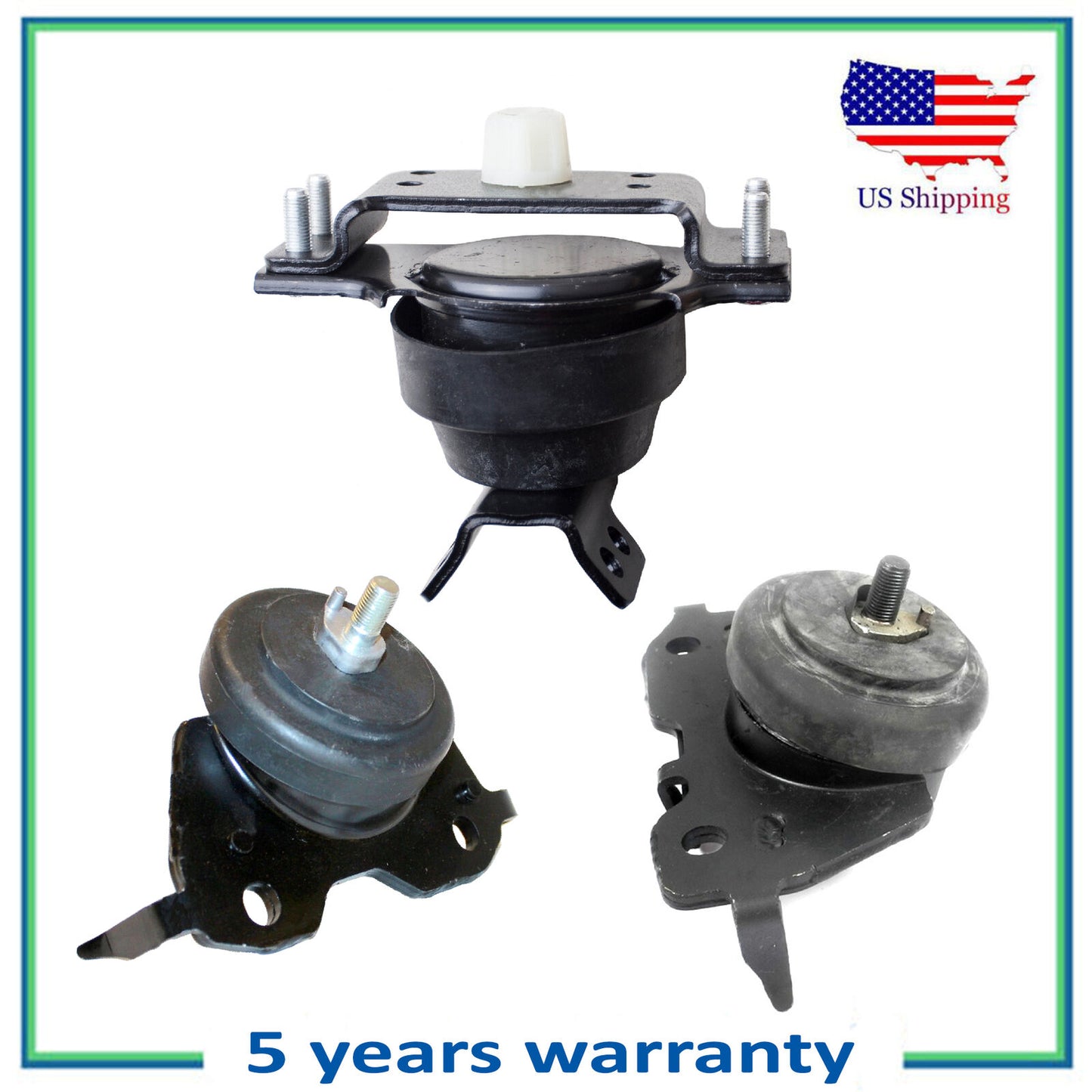 3PCS Engine Motor & Auto Trans Mount For 11-19 Toyota Sequoia Tundra 5.7L V8 RWD