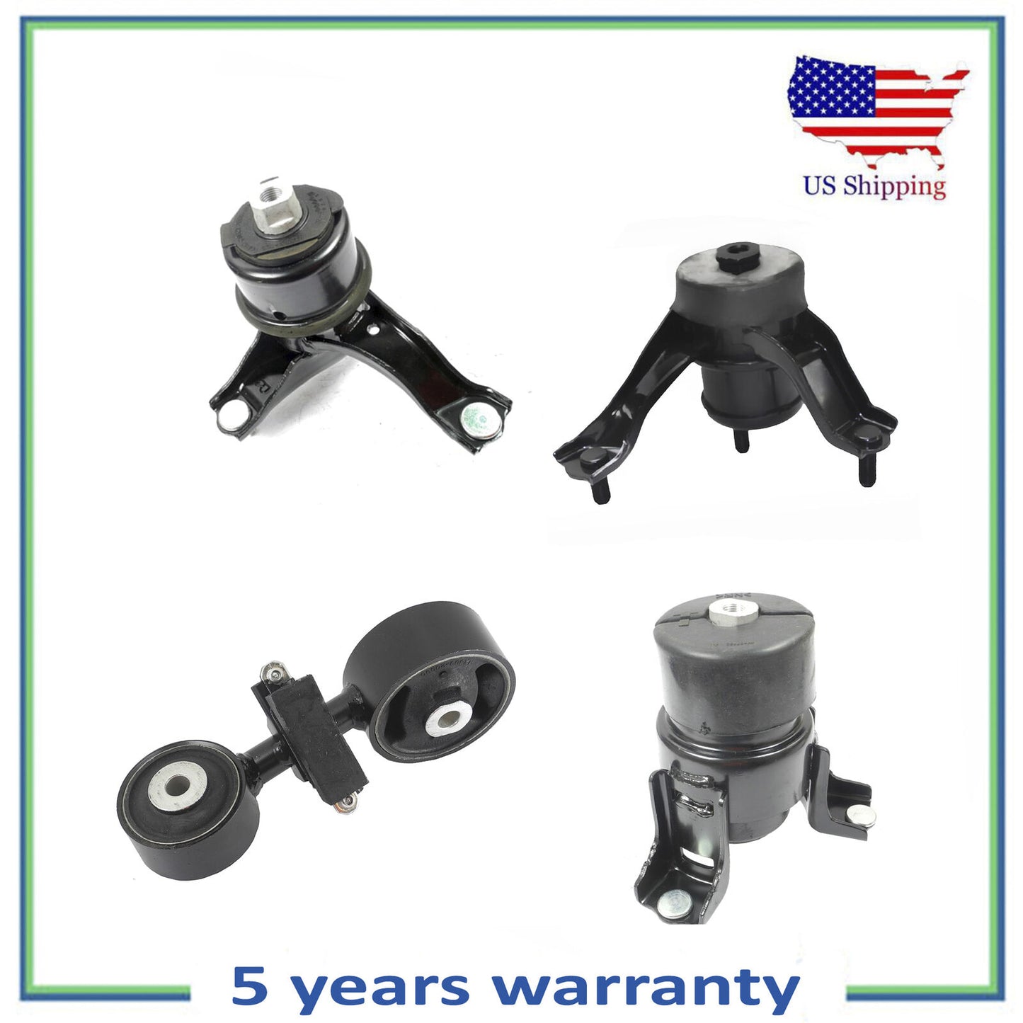 4 PCS Engine Motor & Manual Transmission Mount For 2007-2008 Toyota Solara 2.4L