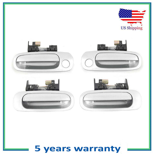 Front & Rear Outer Door Handle For 1998-2002 Toyota Corolla Alpine Silver 199