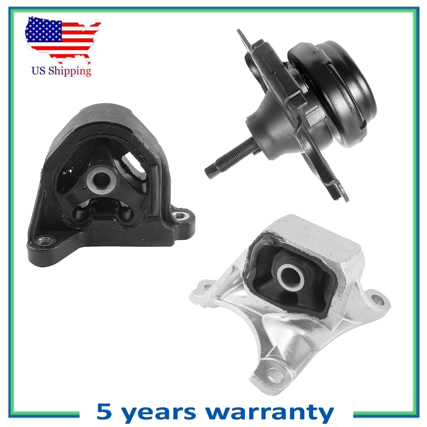 3PCS Moteur Montage Manuel Trans Pour 2002-2006 Honda Civic 4549 4503 4508