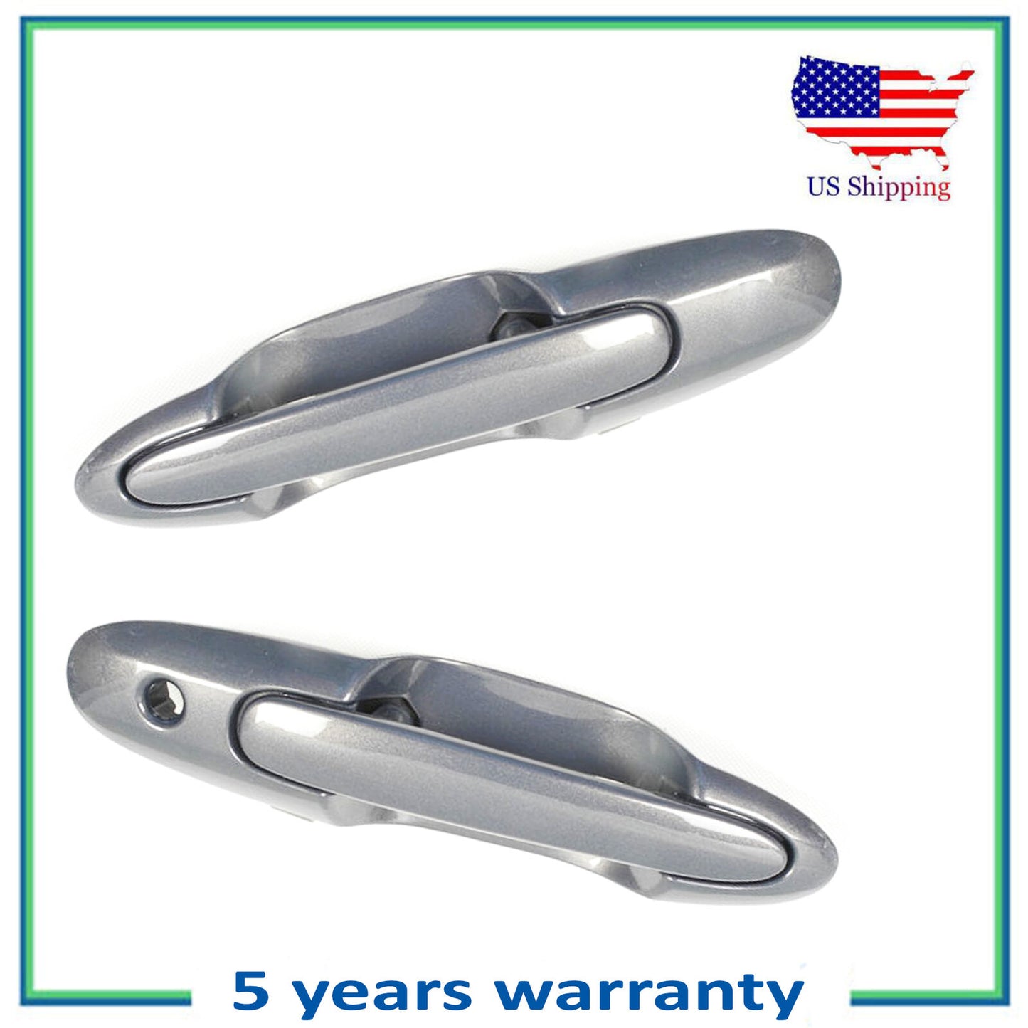 Front Outside Outer Door Handle 2PCS For 2000-2006 Mazda MPV Galaxy Grey 32S
