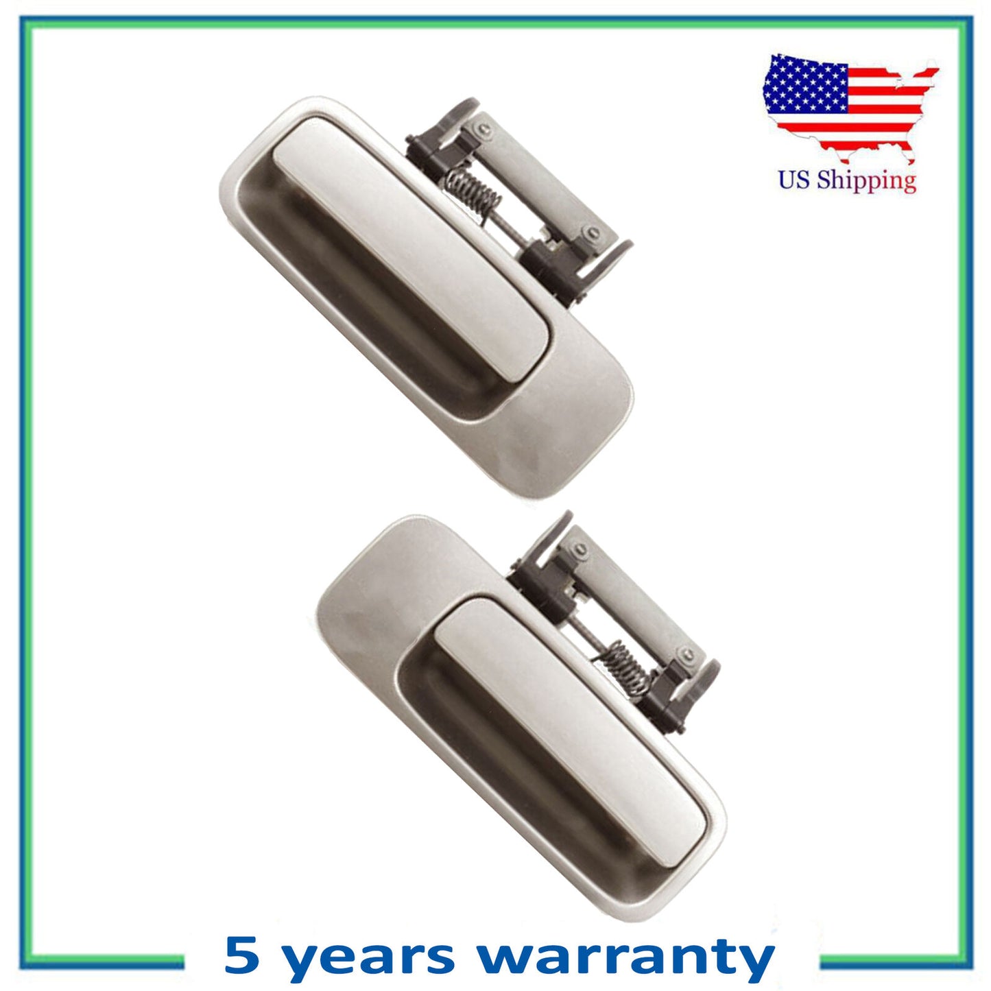 Rear Pair Set Outside Door Handle For 00-04 Toyota Avalon 4Q2 Desert Sand Mica
