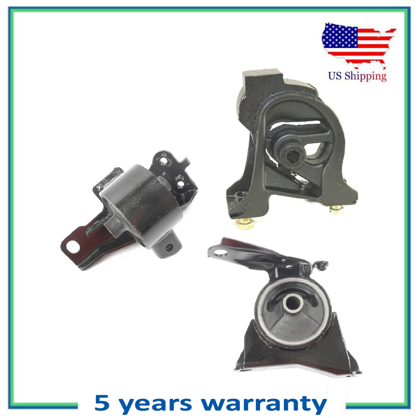 Set 3pcs Engine Motor & Transmission Mount Manual For 93-97 Toyota Corolla 1.6L