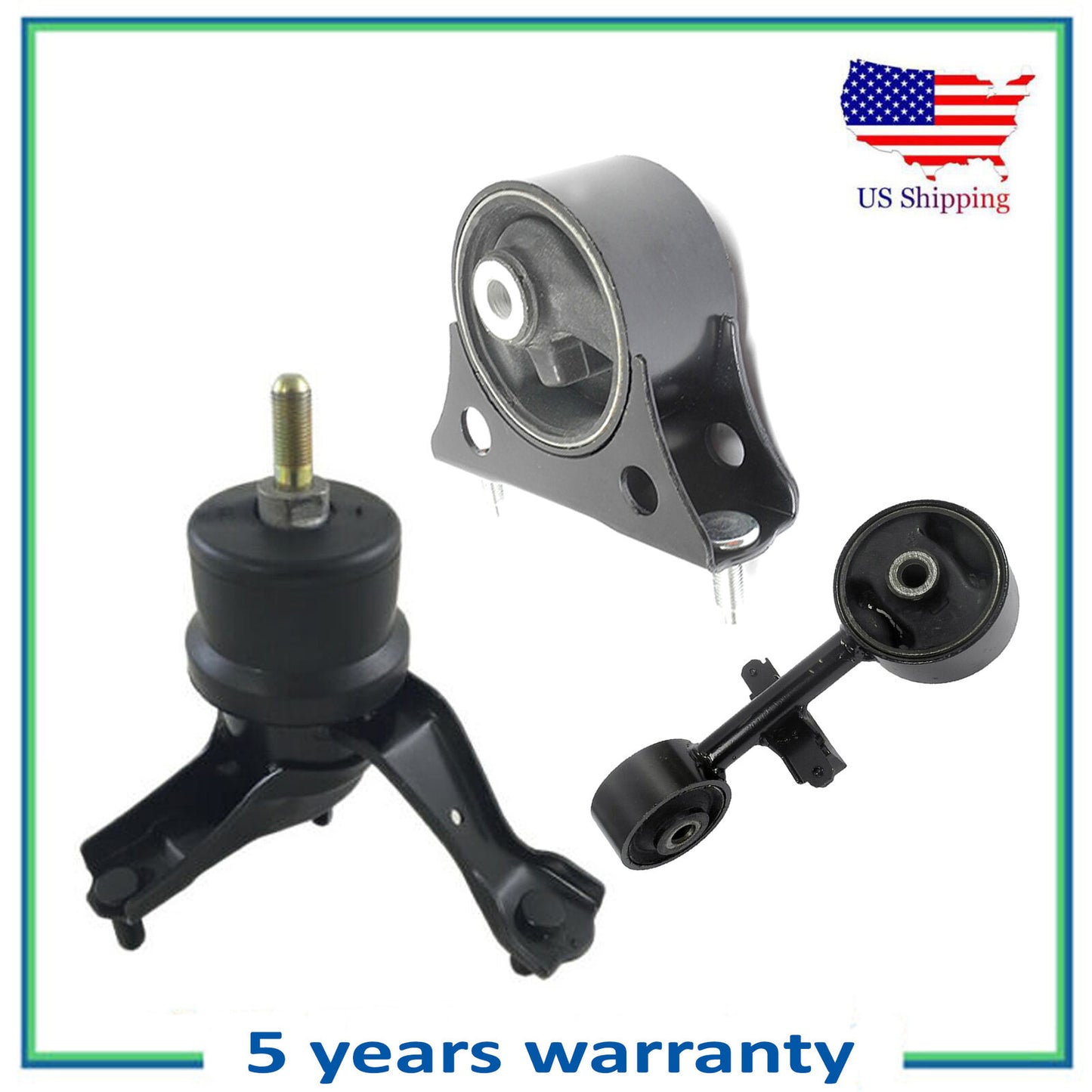 3PCS Motor & Torque Strut Mount For 04-07 Toyota Highlander 2.4L 7299 4212 4241