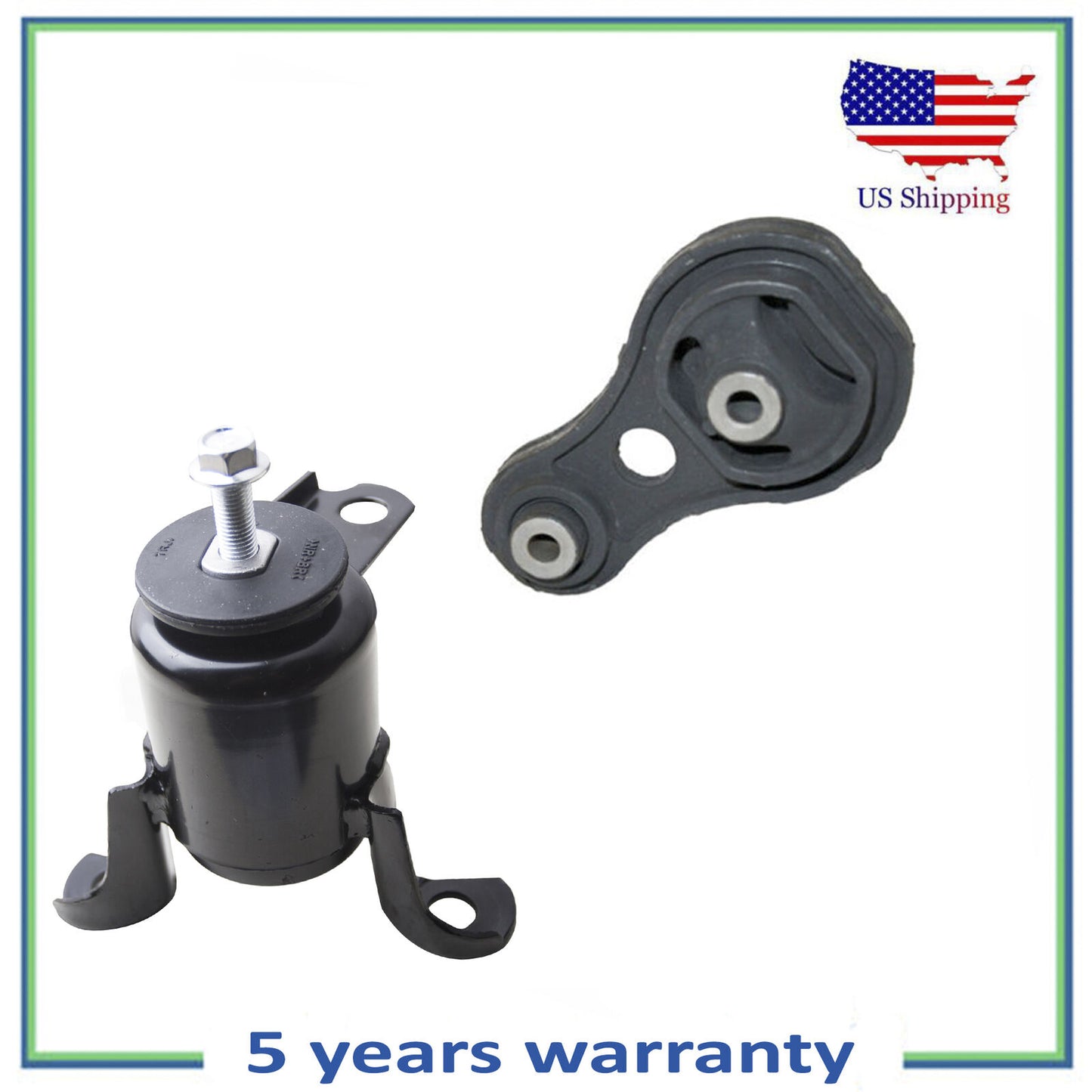 2PCS Right Engine Motor & Rear Torque Strut Mount Manual For 11-14 Mazda 2 1.5L