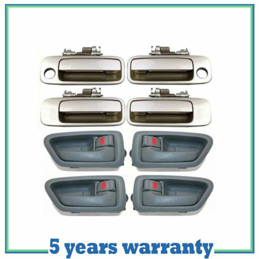 DH00 97-01 For Toyota Camry 4 Gray Interior &4 Beige 4M9 Outside Door Handle Set