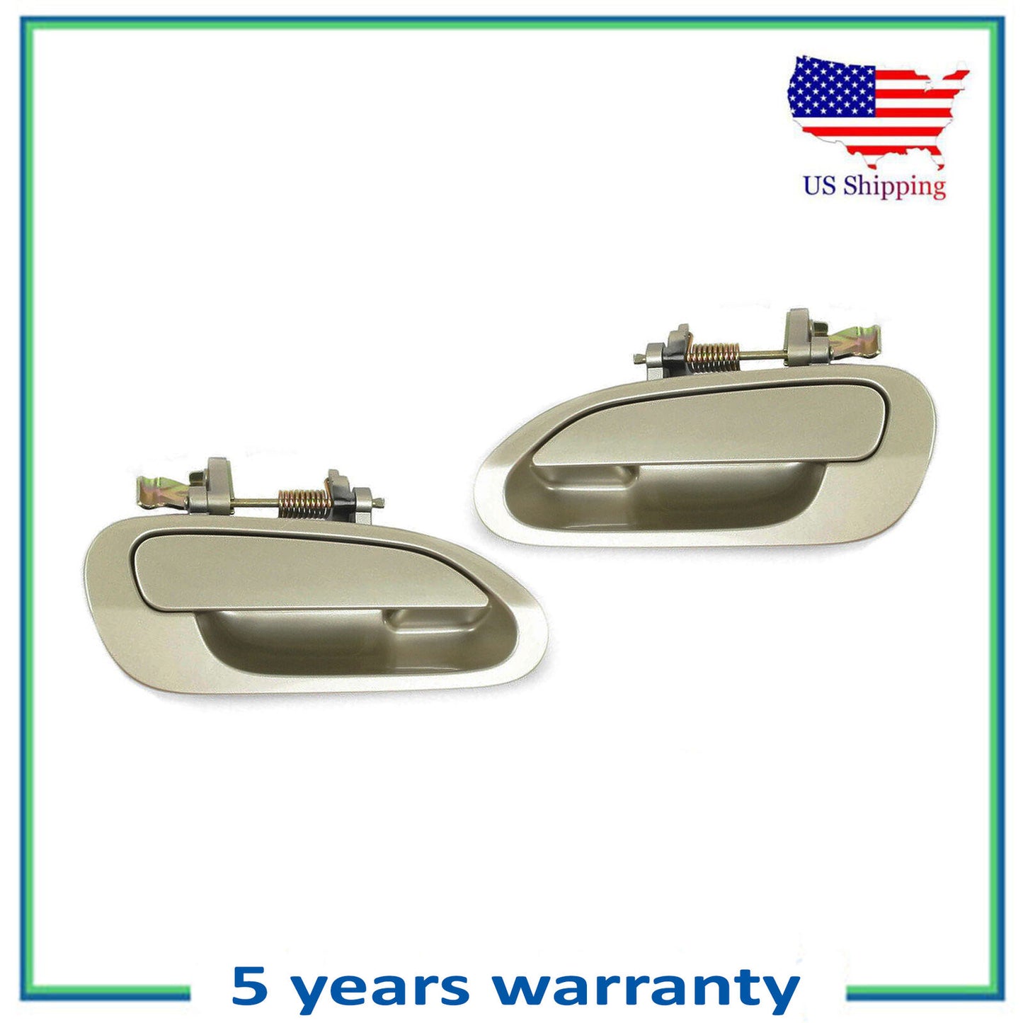 Rear Pair Outside Door Handle For 98 Honda Accord YR508M Heather Mist Metallic