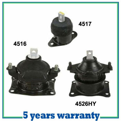M076 Moteur Montage Pour 03-07 Honda Accord 2.4 F & R Set 3PCS Auto Trans