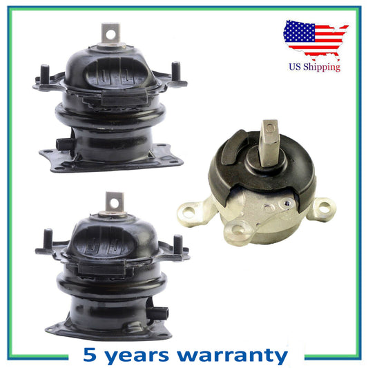 Set 3PCS Front, Rear & Right Hydraulic Engine Mount For Acura MDX Honda Pilot