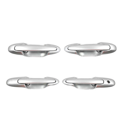 Front & Rear Outside Door Handle 4 PCS For 00-06 Mazda MPV Cerrion Silver 24V