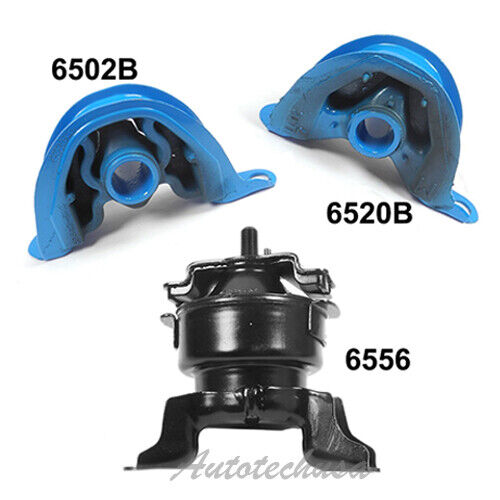 Engine Motor Mount Set 3pcs 6502B 6520B 6556 For 96 97 98 99-00 Honda Civic 1.6L