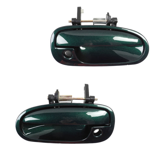 96-00 For CIVIC Handle Front Pair G95P Clover Green Pearl Outside Door DS182