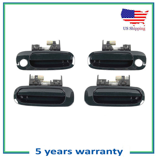 Front & Rear Outer Door Handle 4 PCS For 1998-2002 Toyota Corolla Dark Green 6M1