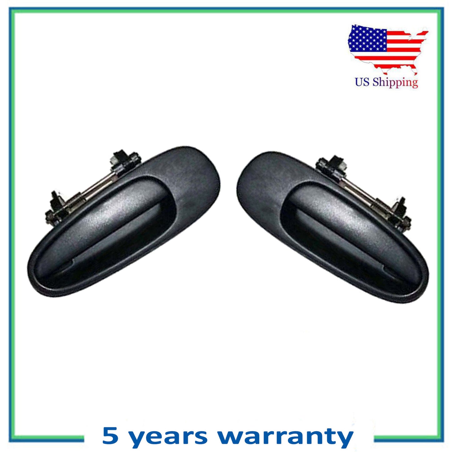 Rear Right & Left Outside Door Handle For 1993-1997 Toyota Corolla Non-Painted