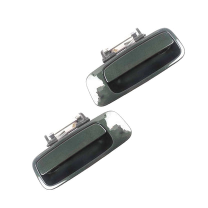Rear Pair Outside Door Handle For 00-2004 Toyota Avalon 6R1 Woodland Green Pearl