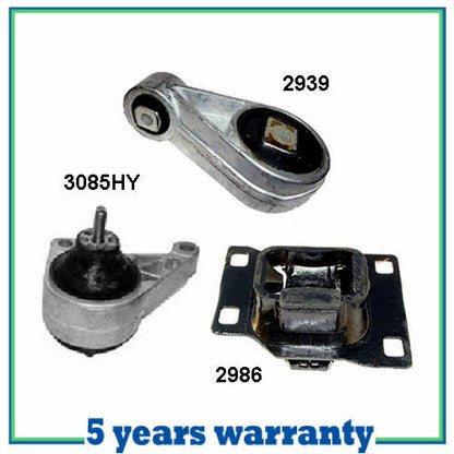 M612 Hatchback Motor & Trans Mount Set 3PCS For 02-03 Ford Focus 2.0L DOHC SVT