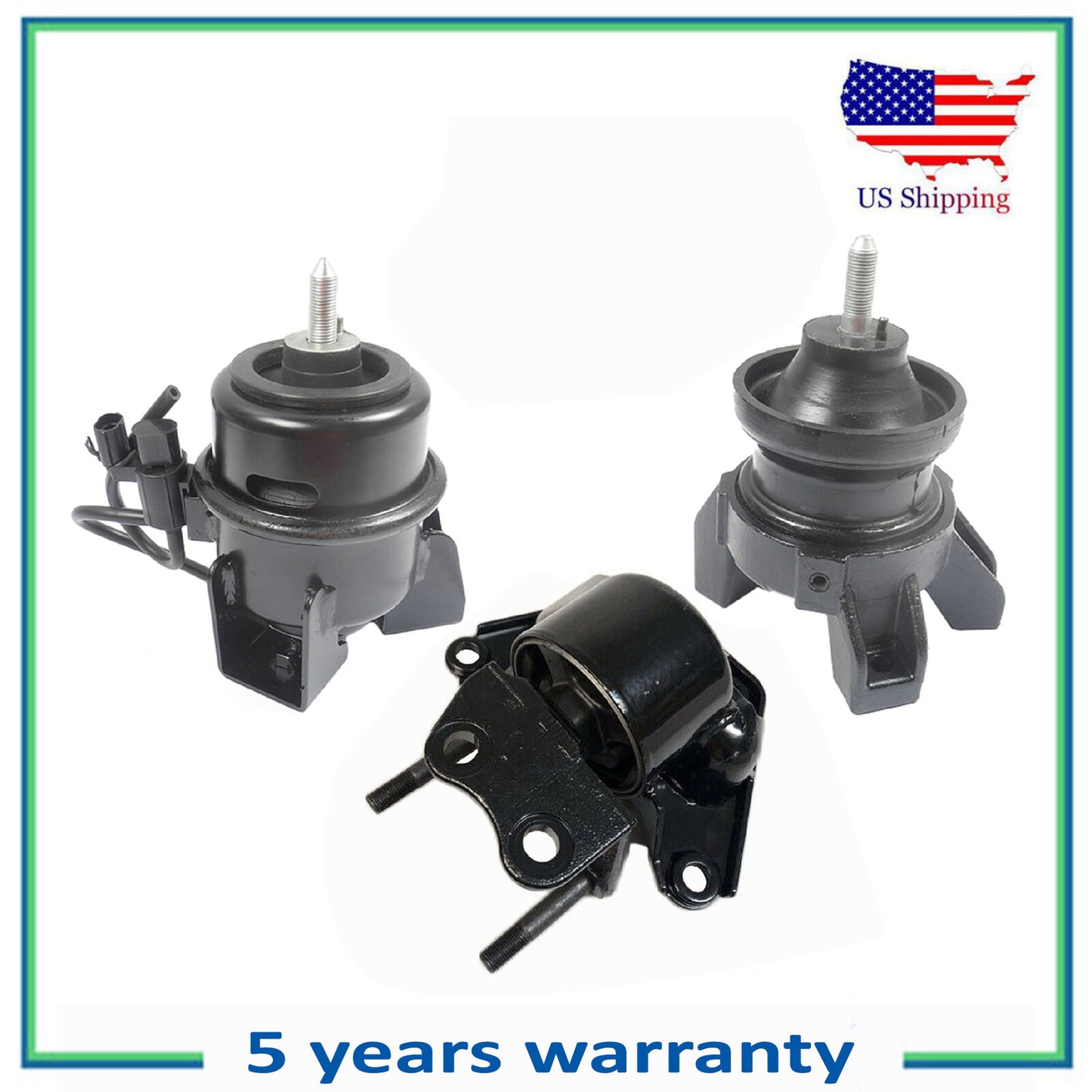 Set 3Pcs Engine Motor & Trans Mount For 2007-2009 Hyundai Santa Fe 3.3L