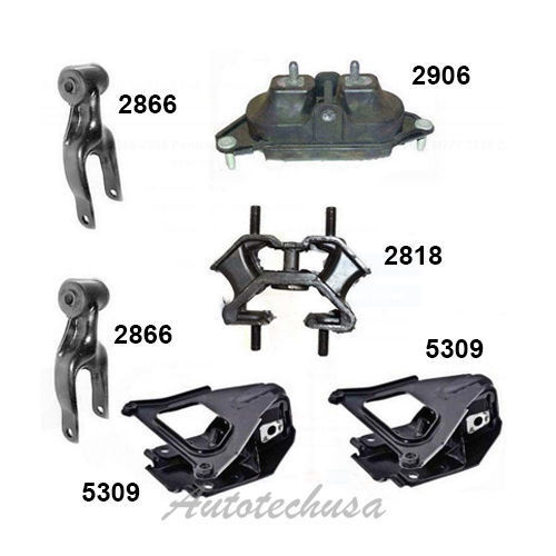 M777 Moteur & Trans Montage 6PCS Pour 06-08 Pontiac Grand Prix 3.8L Avec / O