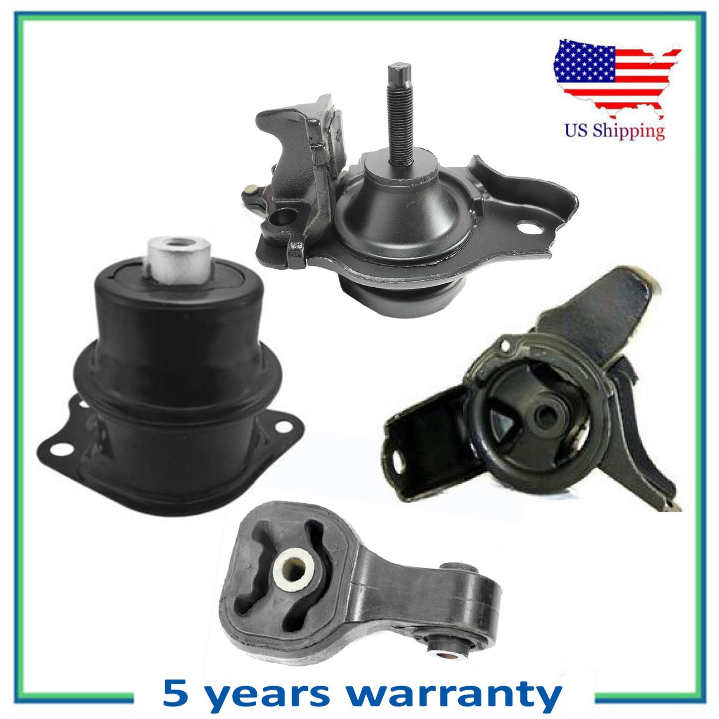 Set 4 PCS Engine Motor & Automatic Trans. Mount For 2009-2014 Honda Fit 1.5L