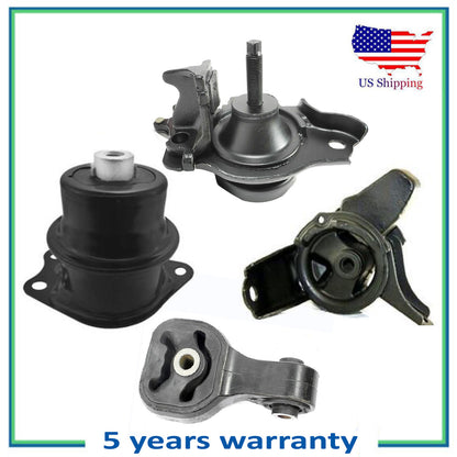 Set 4 PCS Engine Motor & Automatic Trans. Mount For 2009-2014 Honda Fit 1.5L