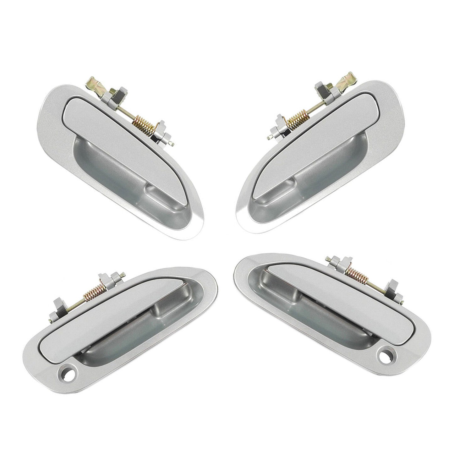 Set 4 Outside Door Handle For 98-02 Honda Accord NH612M Regent Silver Metallic