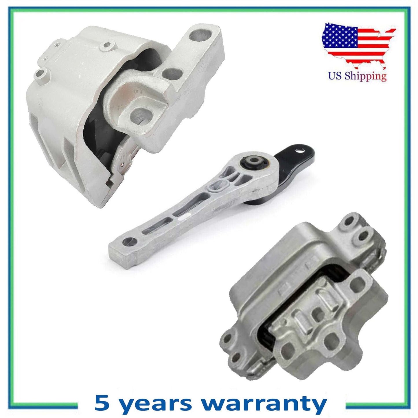 3PCS Motore, Torque Montante & Trans Per Audi Tt TTS Quattro VW Cc Passat 2.0