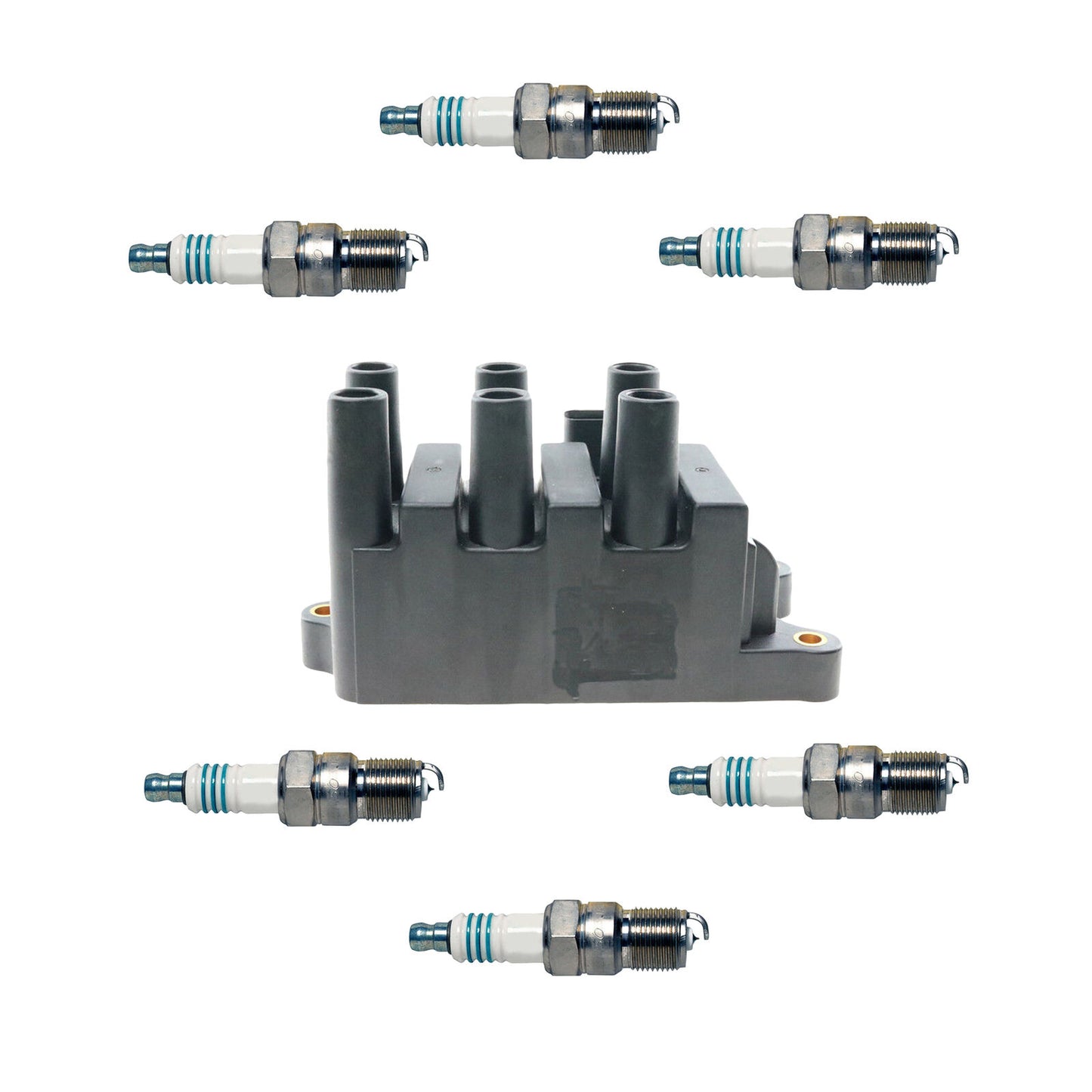Set 7 DG485 DG532 Ignition Coil & 6 Denso 5325 Spark Plug For New Mercury Ford