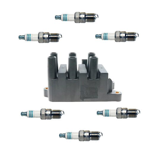 Set 7 DG485 DG532 Ignition Coil & 6 Denso 5325 Spark Plug For New Mercury Ford