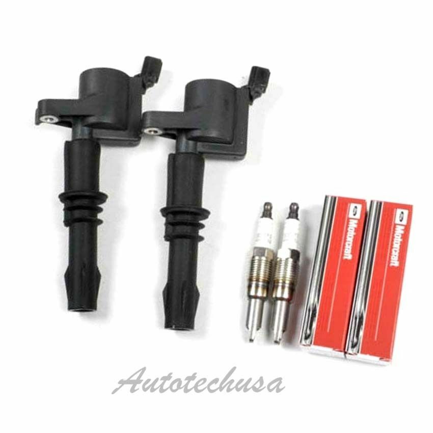 Ford Lincoln Encendido Bobina Juego De 2 DG511 + 2 Bujía SP515 IC029 B255 2