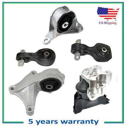MotorKing 5PCS Engine Motor & Transmission Mount For 2012-2014 Honda CR-V 2.4L