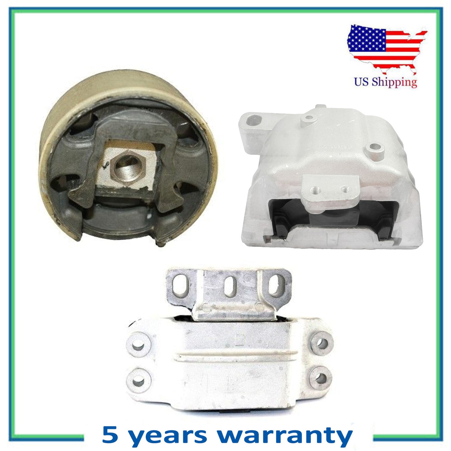 3PCS Moteur & Trans Montage Pour 2005 Volkswagen VW Jetta 1.9L 6929 6969 6959