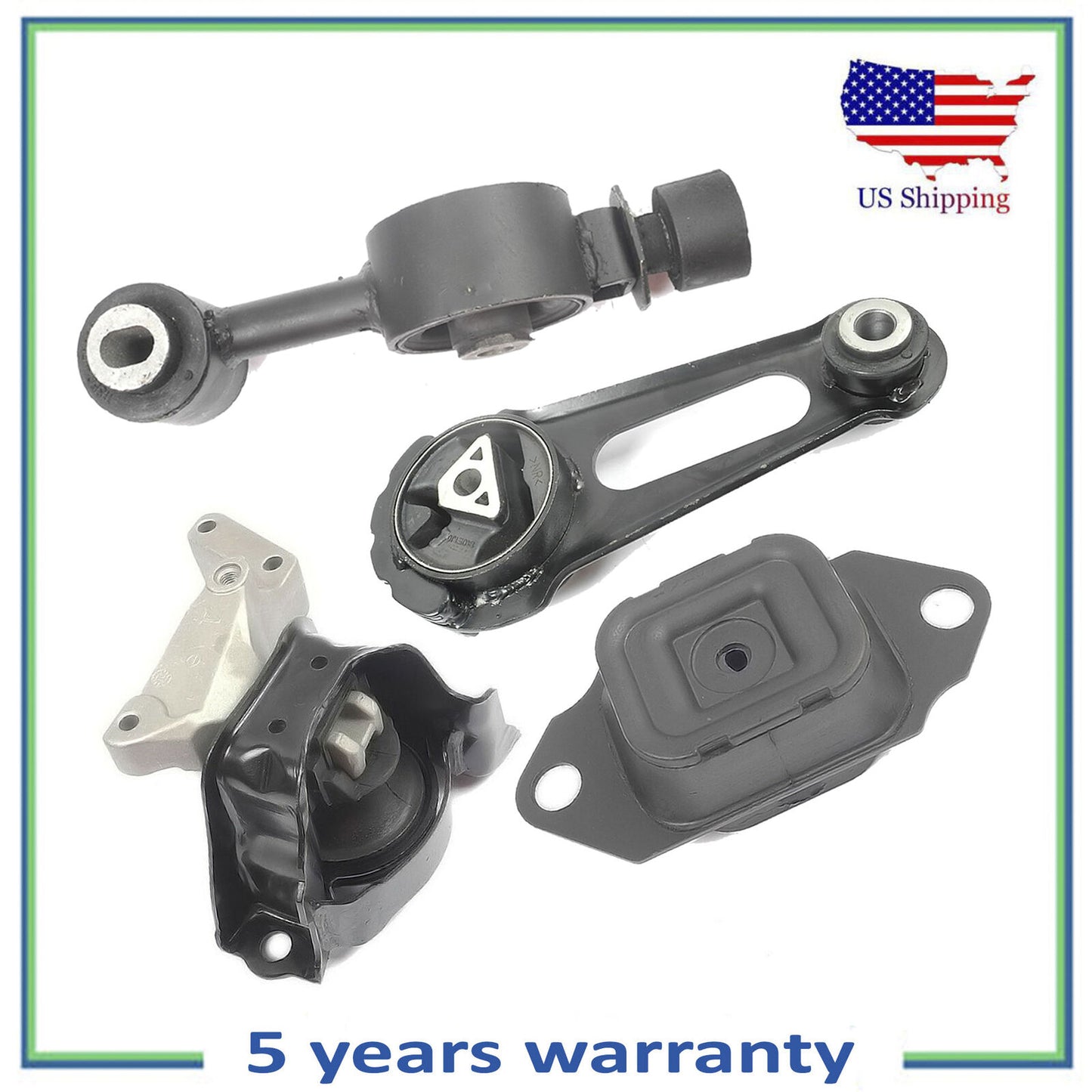 Set 4 PCS Engine Motor & Transmission Mount For 2014-2018 Nissan Versa Not 1.6L