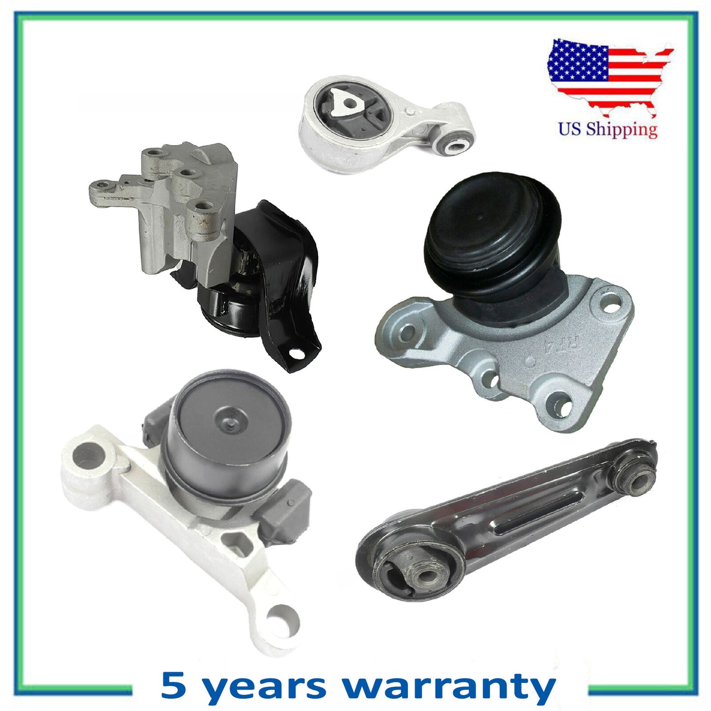 Set 5PCS Moteur & Auto Transparent Montage Pour 2007-2012 Nissan Sentra 2.5L L4