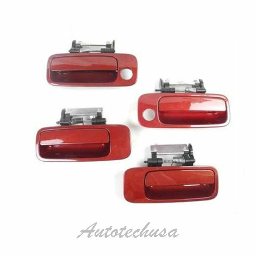 For 2000-2004 Toyota Avalon Set 4 pcs 3N6 Burgundy Outside Door Handle DS278