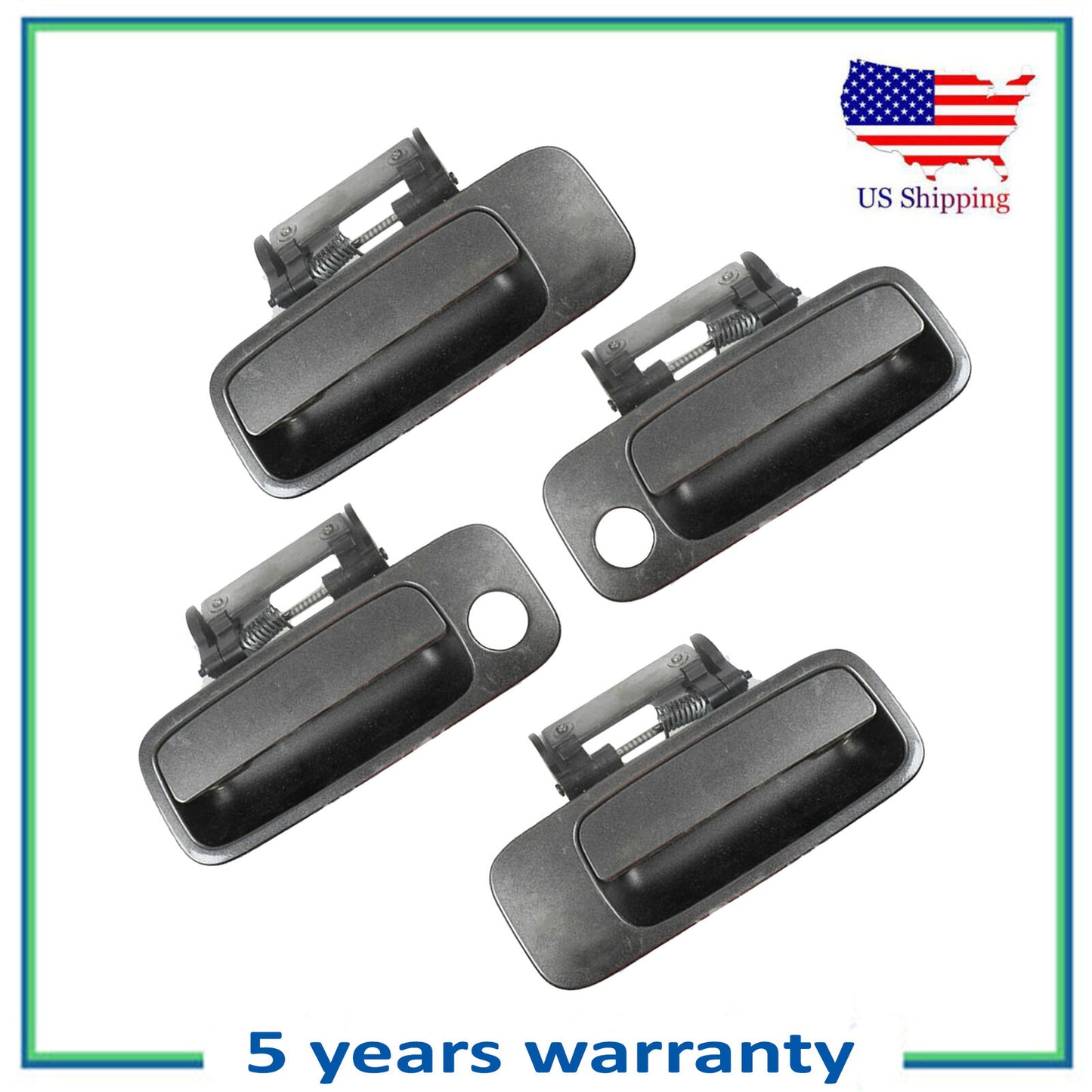 Set 4PCS Outside Door Handle For 2000-2004 Toyota Avalon 1E3 Phantom Gray Pearl