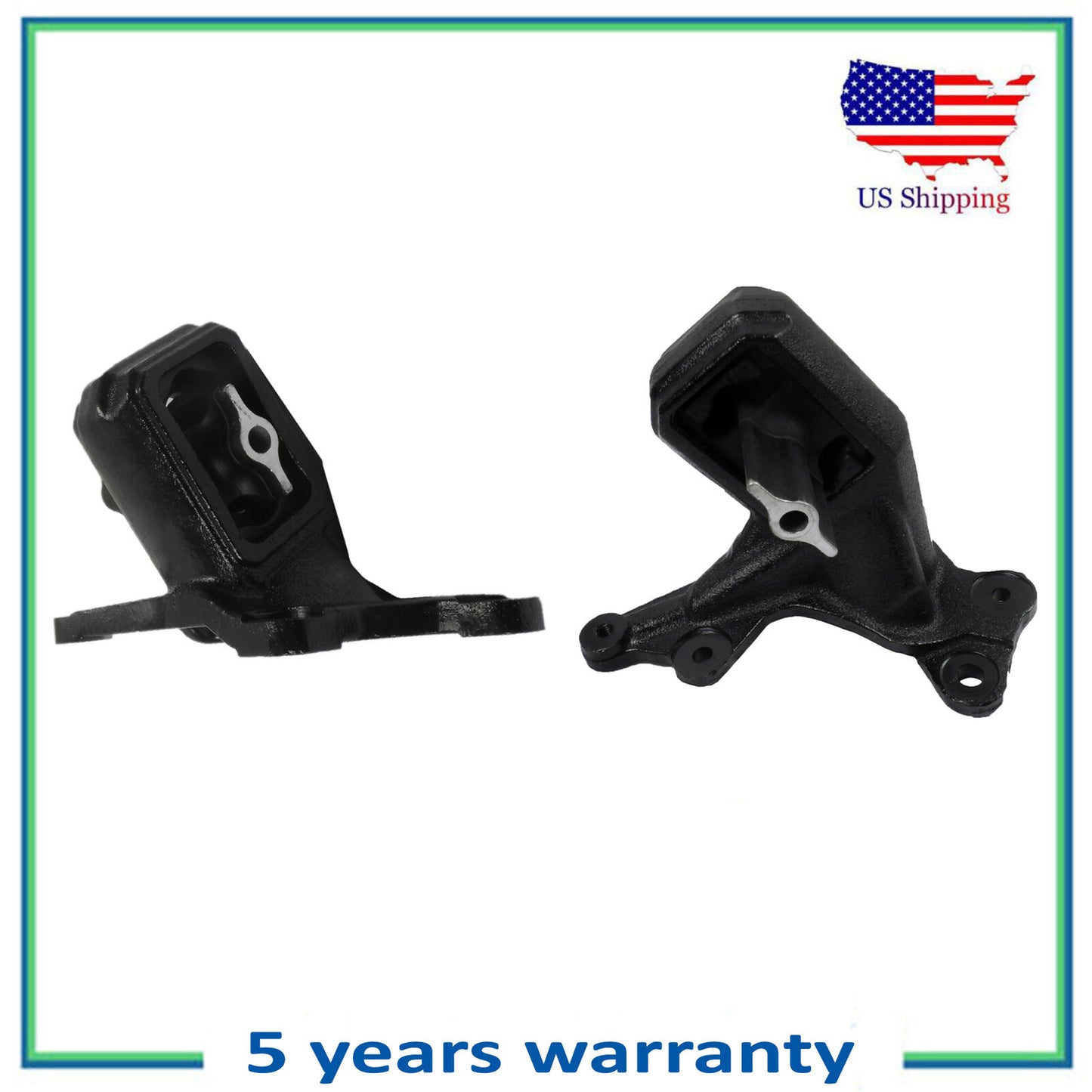 Set 2Pcs Front Right Engine Motor Mount Motorking For 07-11 Jeep Wrangler 3.8L