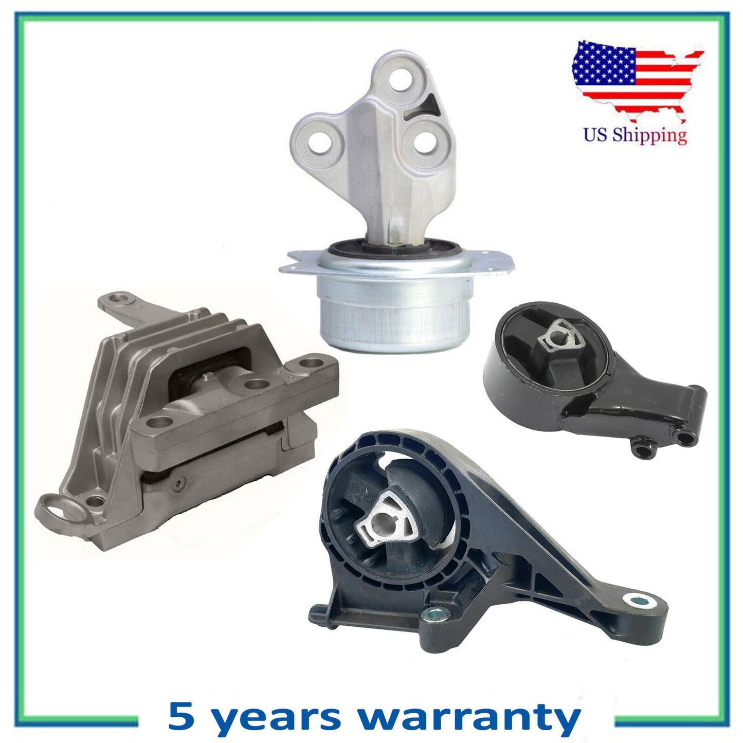 Set 4pcs Moteur & Trans Montage MotorKing Pour 10-11 Buick Lacrosse 11-13 Regal