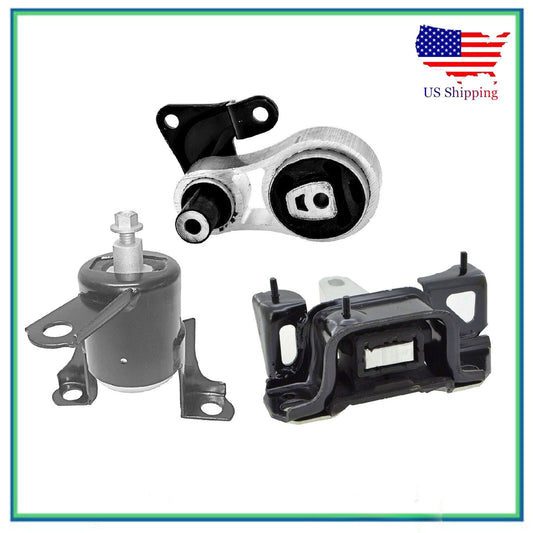 Set 3PCS Engine Motor & Transmission Mount For 2014-2019 Ford Fiesta 1.0 1.6L