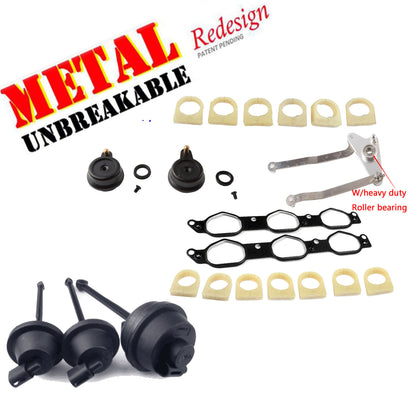 Set Metal Intake Manifold Air Flap Runner w/Bearing Repair Kit For New Benz E GL
