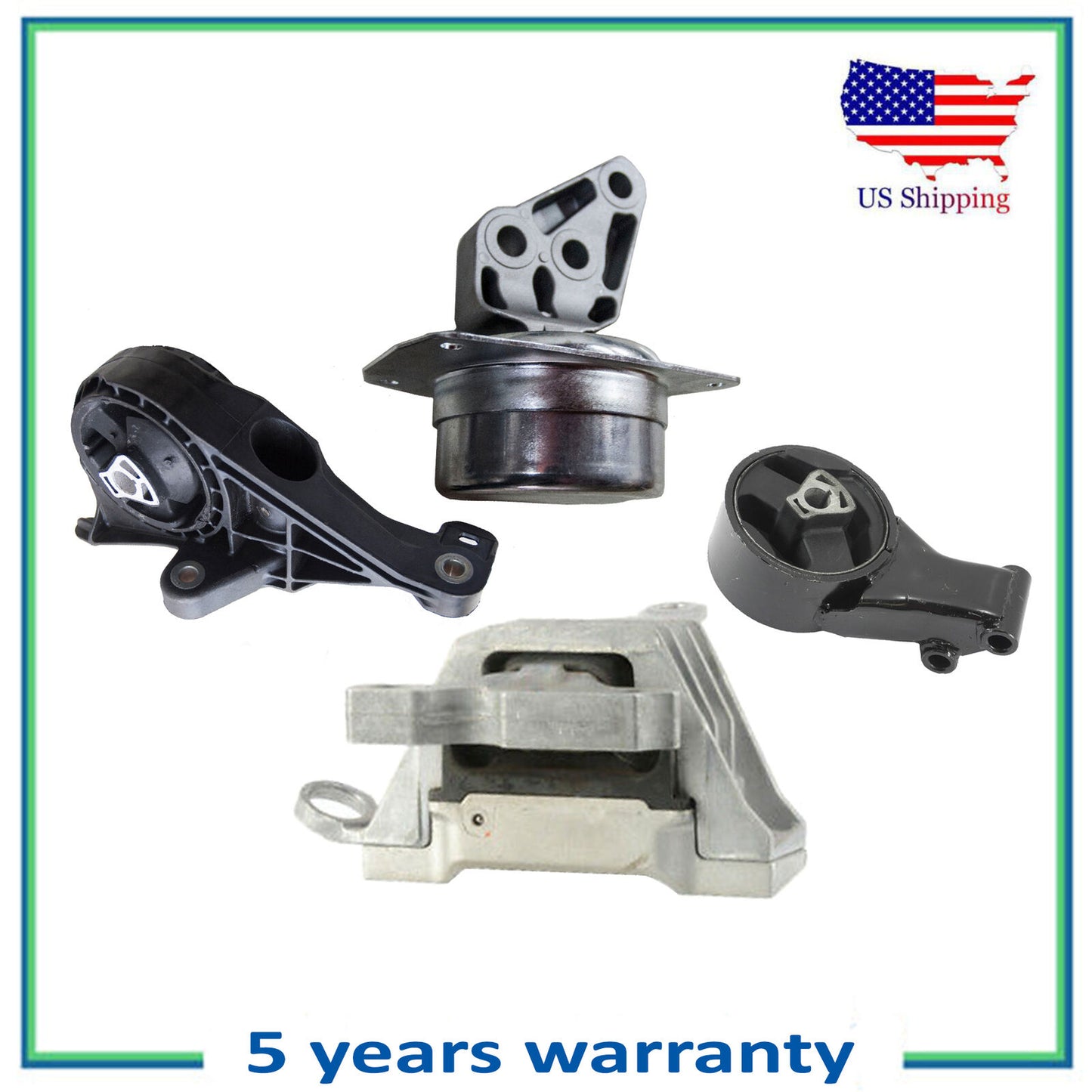 Set of 4 PCS Engine Motorrad & Auto Trans. Mount For 13-15 Chevrolet Malibu 2.0L