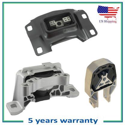 3PCS Engine Motor & Trans Mount For 13-19 Ford Escape Transit Connect 1.5L 1.6L