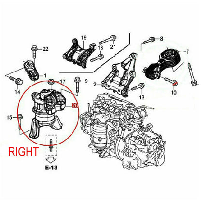 Avant Moteur Montage Automatique Trans Hydraulique Pour 12-15 Honda Civic 1.8L
