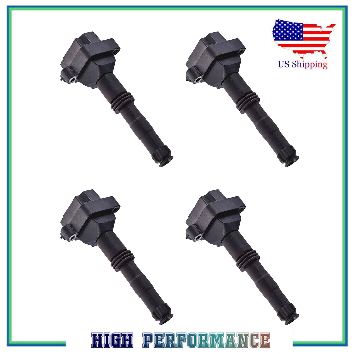 Set 4 PCS Ignition Coil For UF346 5C1253 Porsche Boxster 2.5L 2.7L 3.2L 911 3.4L