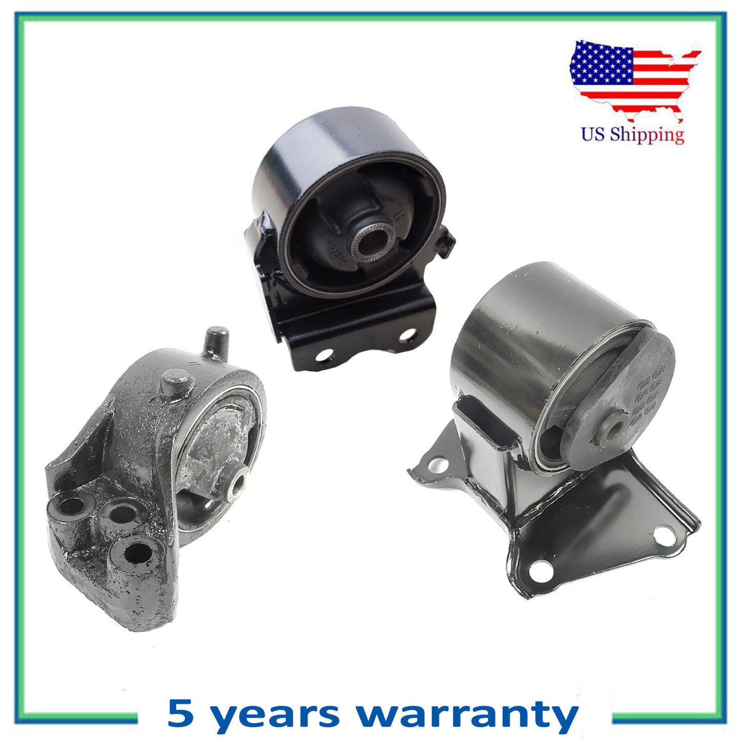 3Pcs Engine Motor & Trans Mount For 01-06 Hyundai Sonata Kia Optima 2.4L 2.5L