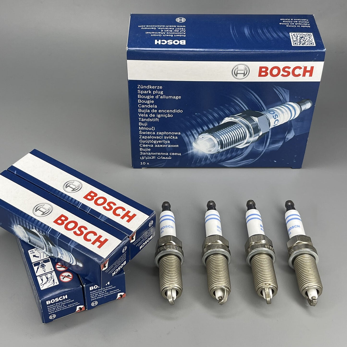 OE Bosch Nickel Spark Plug 4 PCS For Ram 1500 2500 3500 Dodge Challenger