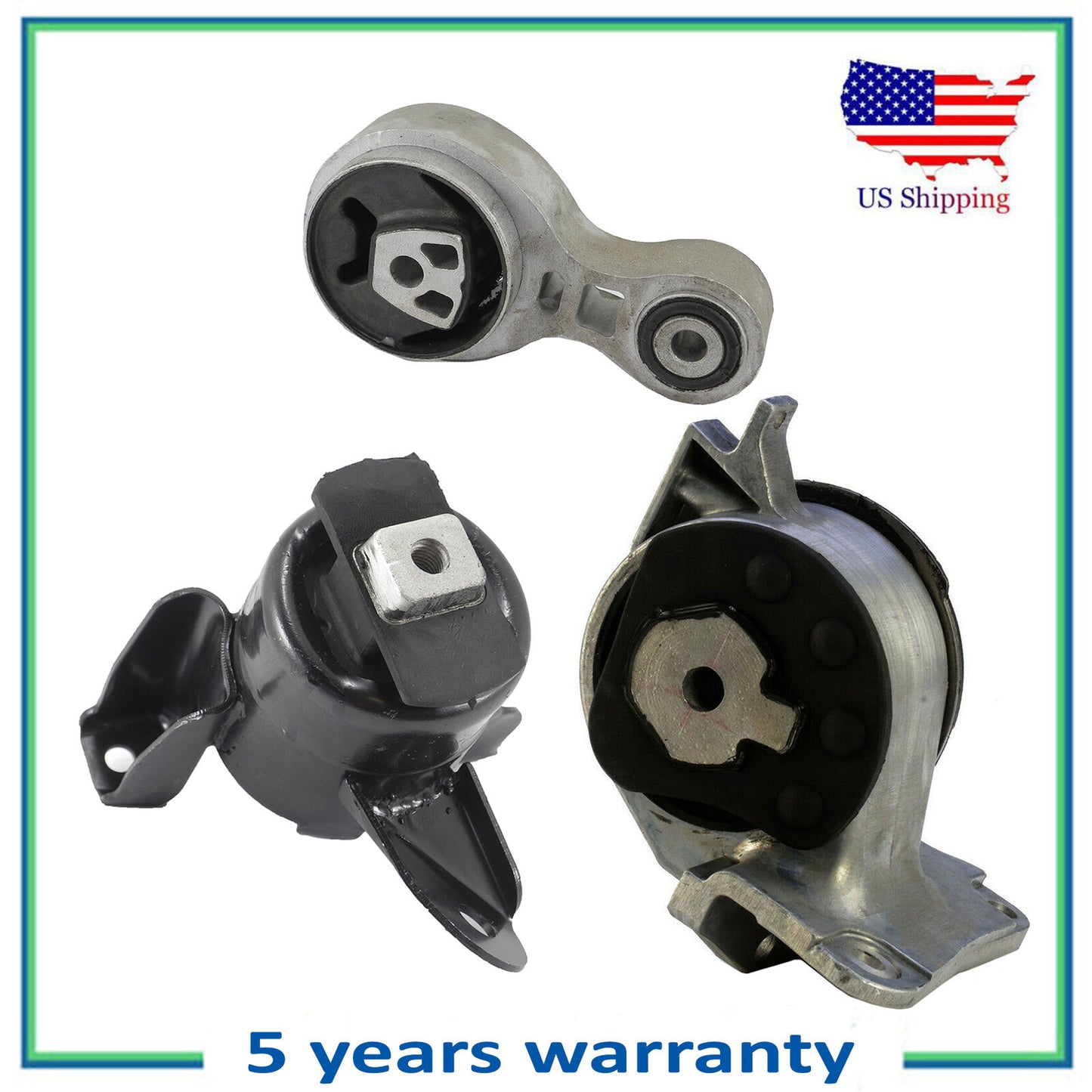 3PCS Set Engine Motor & Trans Mount For Ford Fusion Mercury Milan 2.5L Automatic