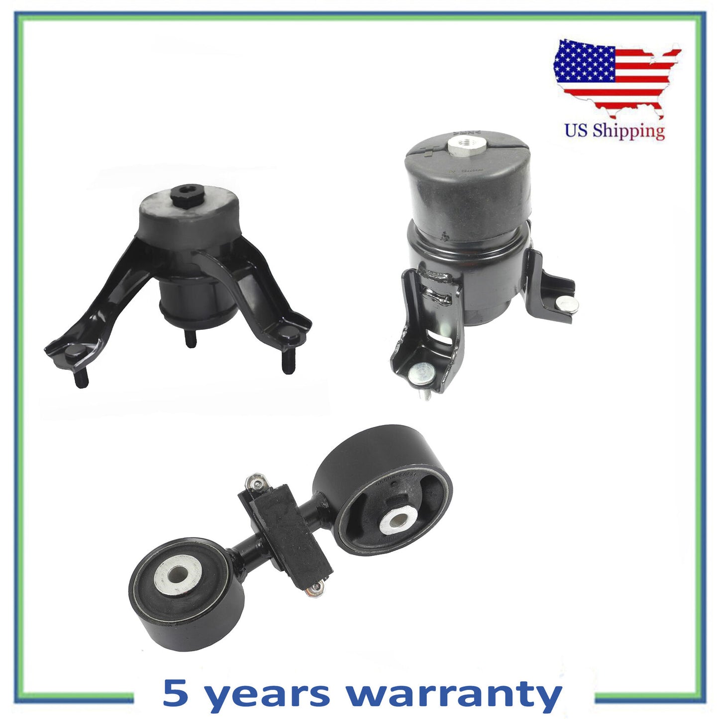 3PCS Japan Built Front, Torq Strut FR & Manual Trans Mount For 02-06 Camry 2.4L