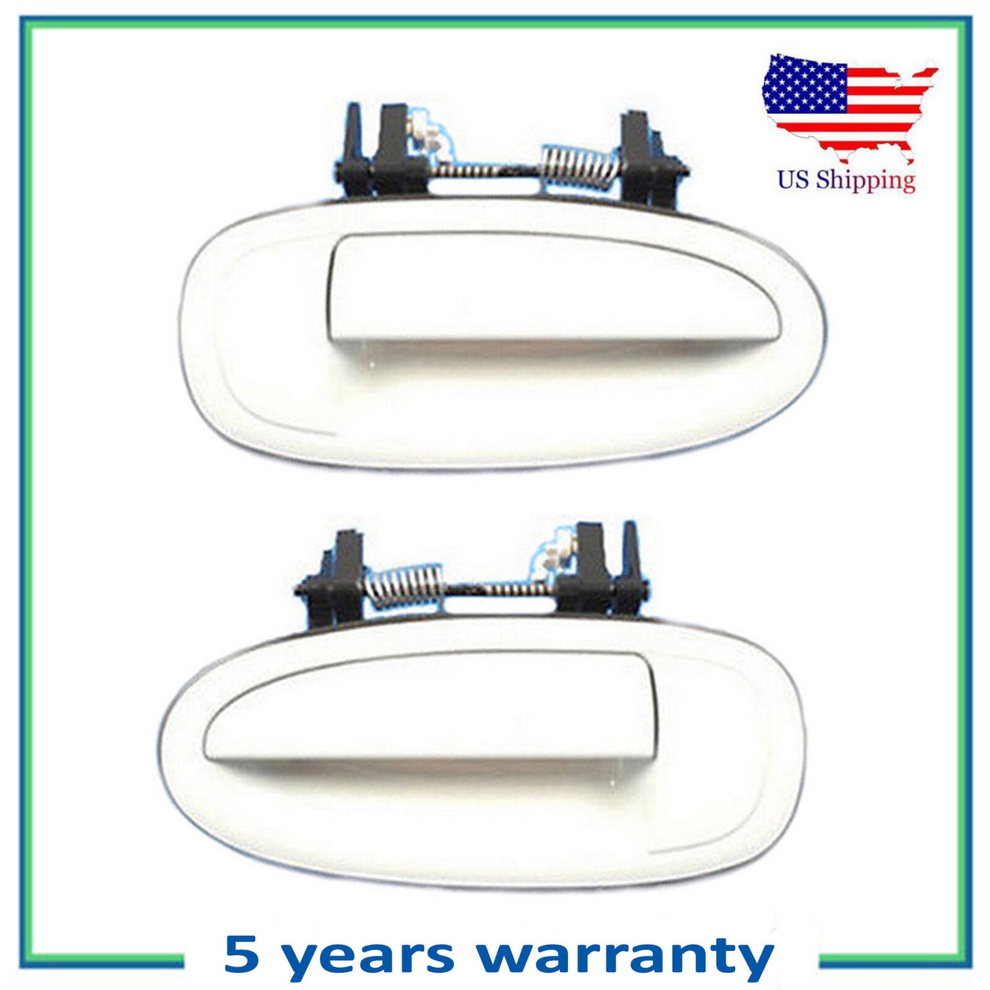 Arrière Paire Extérieur Porte Poignée Set 2 Pour 95-99 Toyota Avalon 040 Blanc